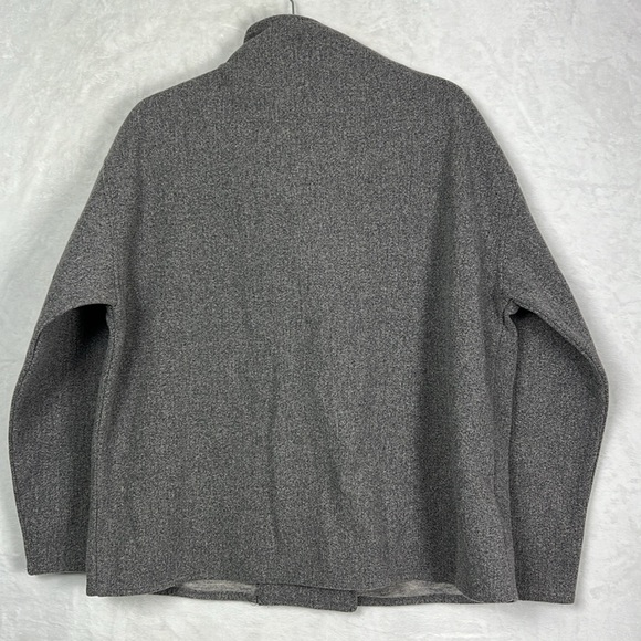 Commense Super Soft Wool-like Grey Oversized Double Breasted Jacket Coat - Picture 9 of 13